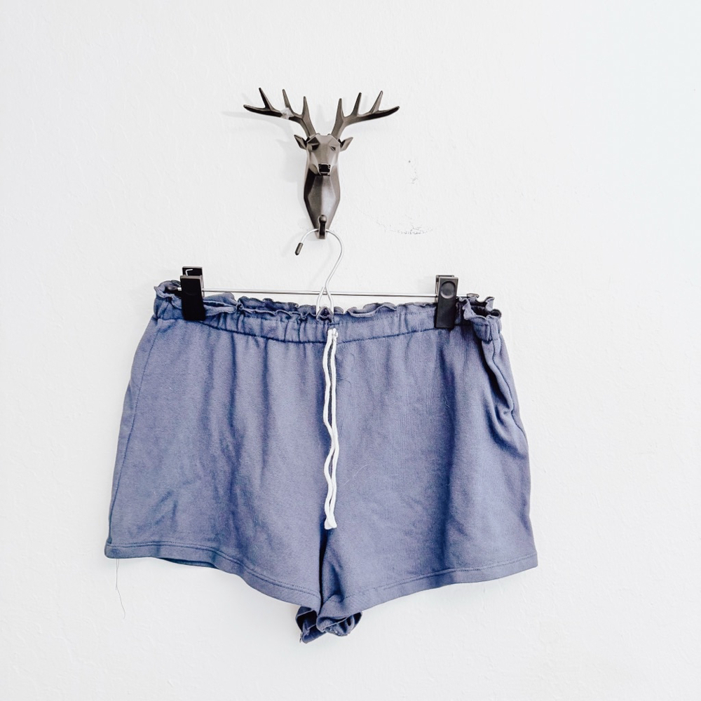 Laundry by Shelli Segal Women's Blue Drawstring Shorts, Size Large